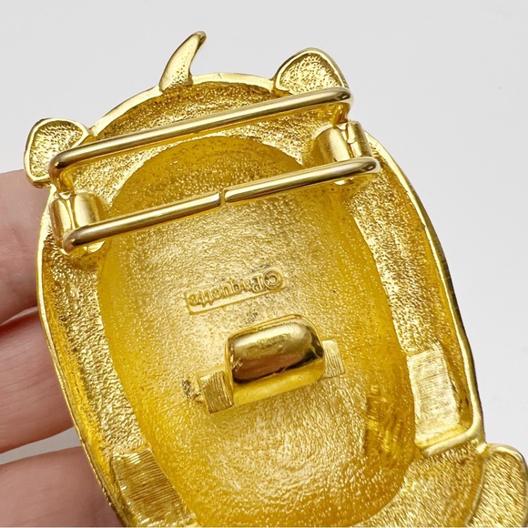 Vintage Douglas Paquette Goldtone Sea Turtle Figural 2 Piece Belt Buckle - Picture 7 of 7